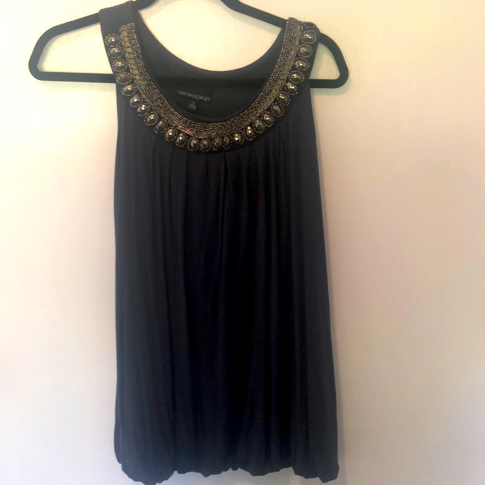 Amazing Navy Cynthia Rowley Tank/Sleeveless Top